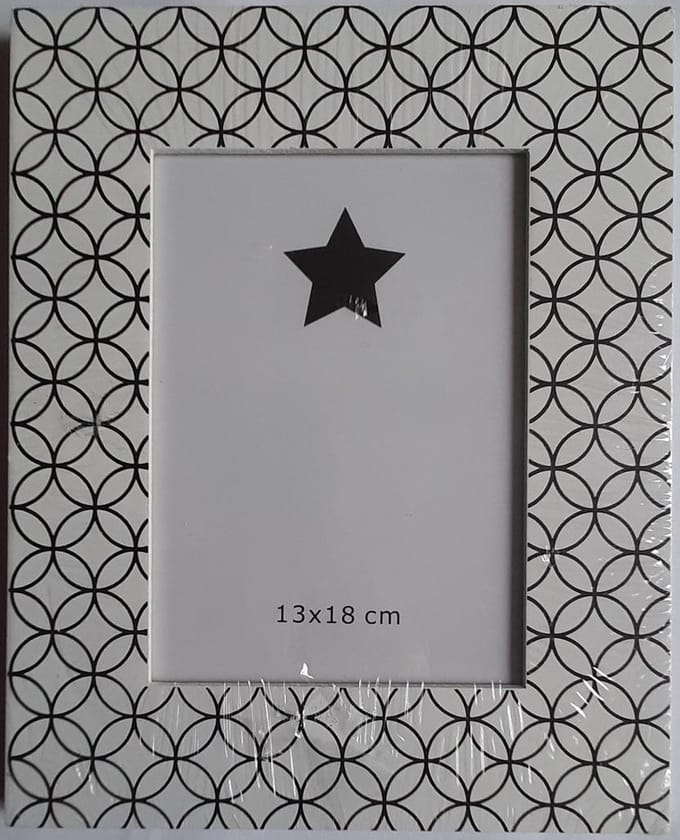 Fotolijst Wit-Zwarte Cirkels 13x18cm