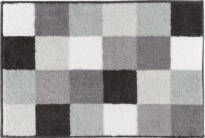 Casilin - Blocks - Antislip Badmat - 60x90 cm - Groen Grijs