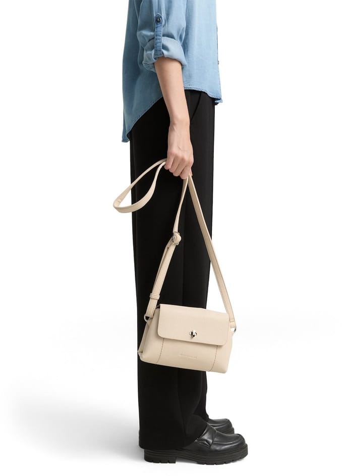 Tom Tailor - TTELIF XS schoudertas met klep - Maat ONESIZE - off white / off white
