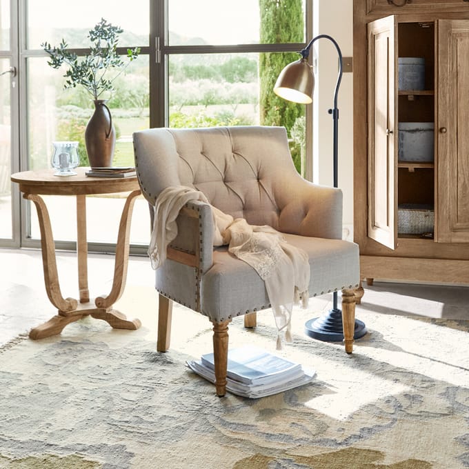 LOBERON Fauteuil Bebington linnen