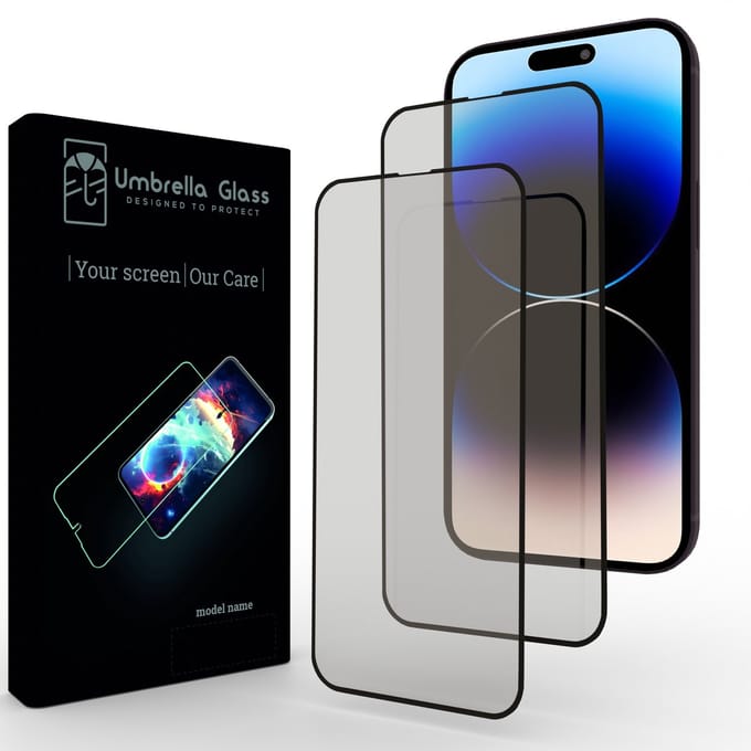 Umbrella Glass Screenprotector - Geschikt voor Apple iPhone 14 Pro Max - Full Cover
