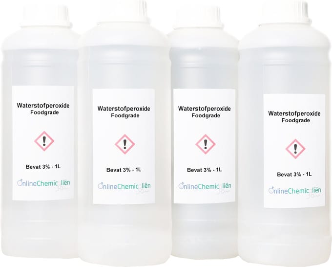 Waterstofperoxide 3% - Hydrogen peroxide - 4 X 1Liter