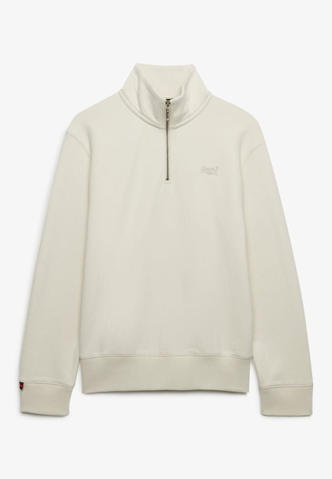 Superdry - Essential Logo Half Brushed Zip Hoodie - Heren - Hoodies