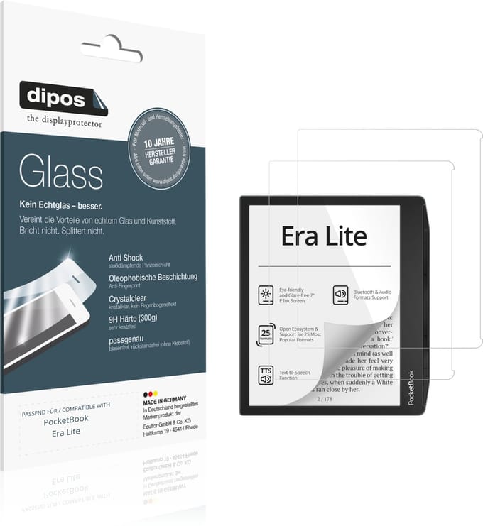 dipos – 2x Pantserfolie geschikt voor PocketBook Era Lite | 9H Screenprotector