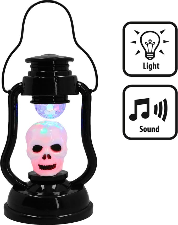 Boland - LED decoratie Disco skull lantaarn - Horror - Horror