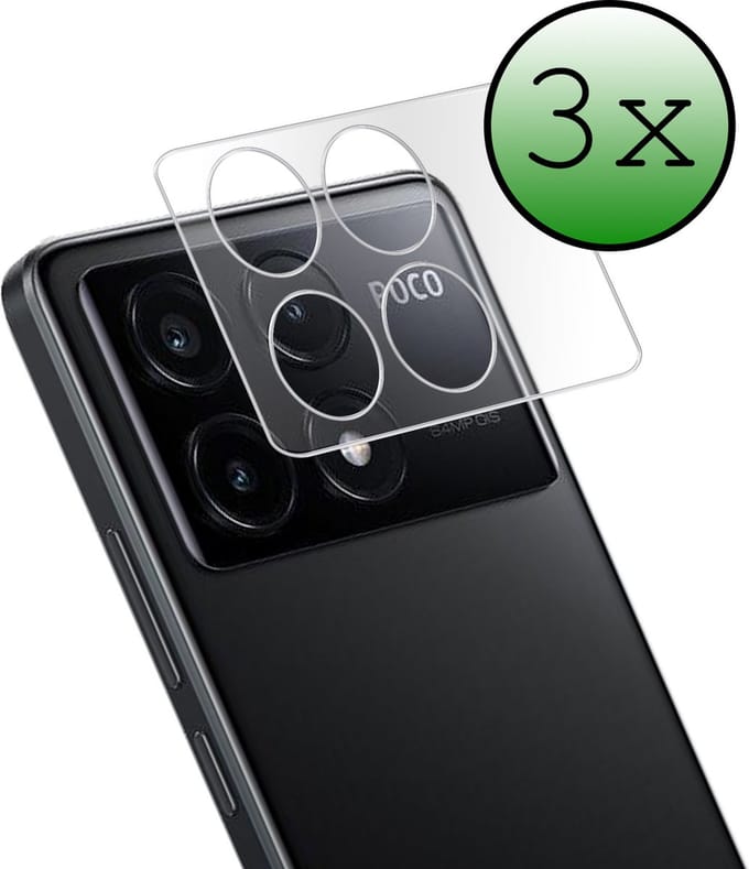Camera Lens Protector - 3 Stuks Geschikt voor Xiaomi Poco X6 Pro - Camera Screenprotector Beschermglas - Gehard Glas - Tempered Glass - Screen Protector