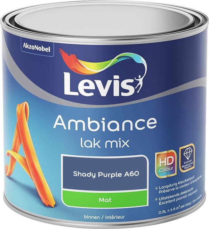 Levis - Ambiance Lak Mat Mix - Shady Purple A60 - Mengverf - 0,5 L
