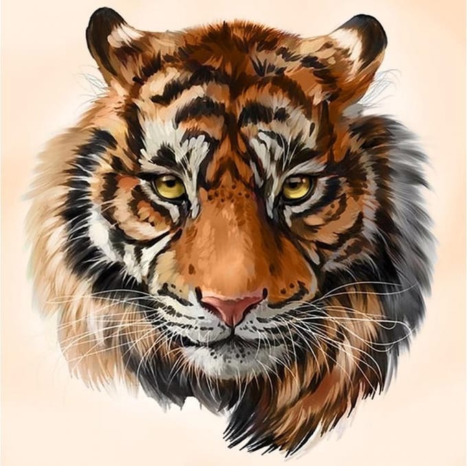 Wizardi Diamond Painting Kit Wild Predator WD2515