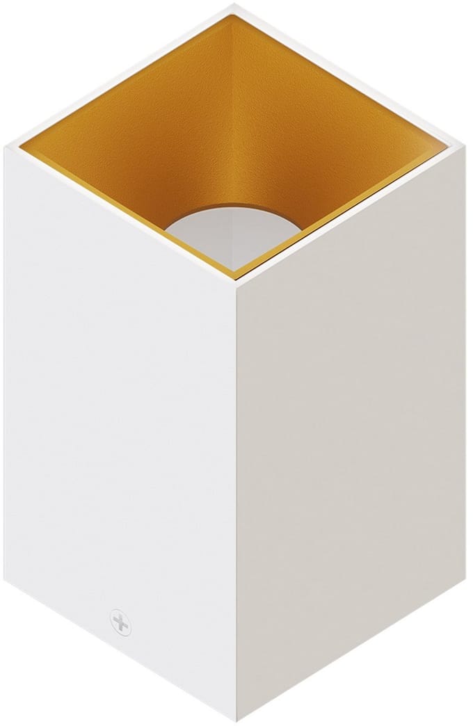 Ledvion – LED Opbouwspot Vierkant 80x80mm – Wit / Goud – Dimbaar – GU10 – IP20