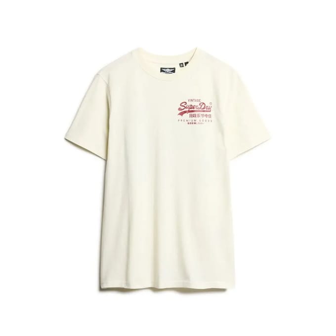 Superdry Tokyo T-shirt met Print Wit Grootte: S
