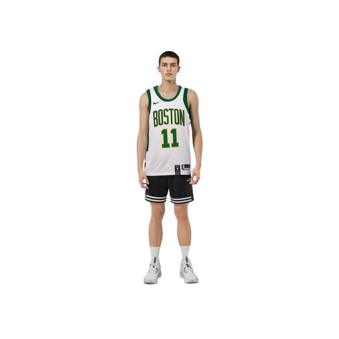 Maillot Nike NBA Saison 18-19 Kyrie Irving Boston Celtics City Edition Homme Hauts Blanc Vert AJ4596-101 S blue
