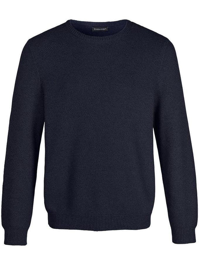 Trui 100% katoen ronde hals Van Louis Sayn blauw