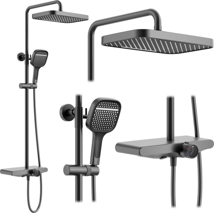 Rea Bari Regendouche Grijs 100Cm
