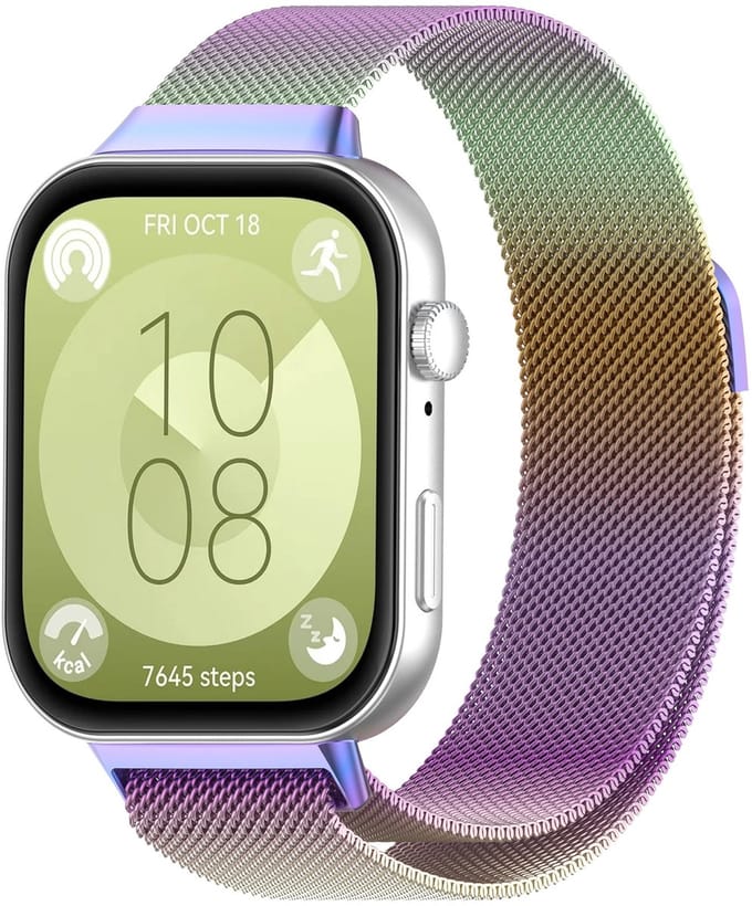 By Qubix - Milanese bandje - Multicolor - geschikt voor Huawei Watch Fit 5 / 4 / 3