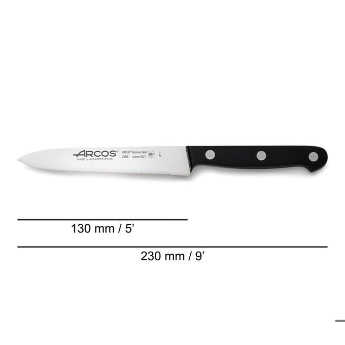 Tomatenmes - ARCOS - AR289104 - Blad 13 cm - NITRUM Staal - Handvat POM