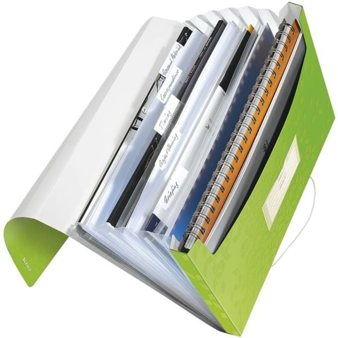 Leitz WOW Projectmap PP - met 6 Vakken - Groen