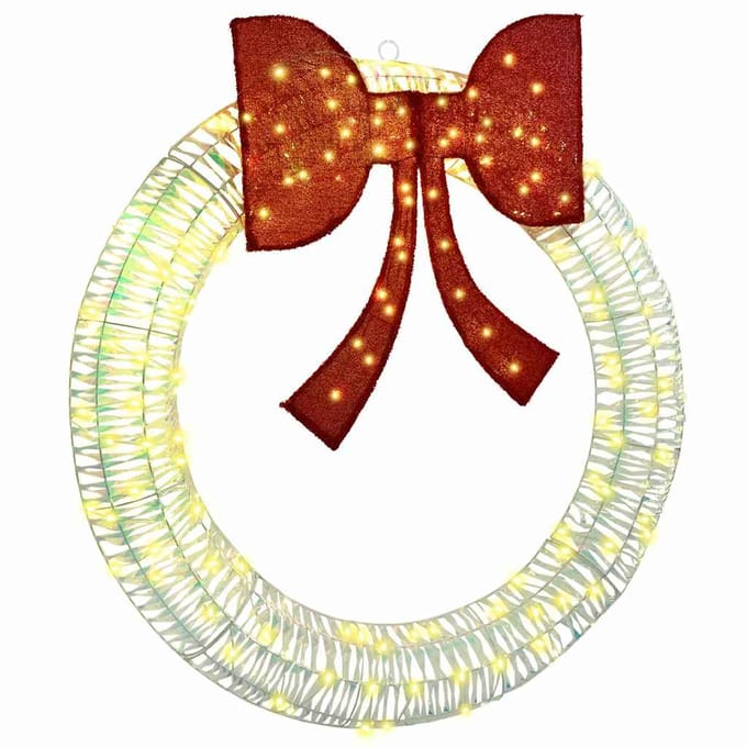 Couronne avec 150 LED Blanc Chaud 121 x 121 x 10 cm PET