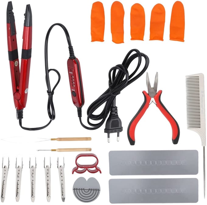JHUBERS- Haarverlenging Thermische Isolatie - Haar Extensions Clip in Echt Haar - Haak Tools - Constant Temperatuur - Professioneel Gebruik - Haarextensions