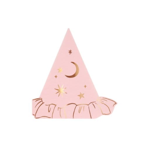 Meri meri halloween servetten heksenhoed - roze
