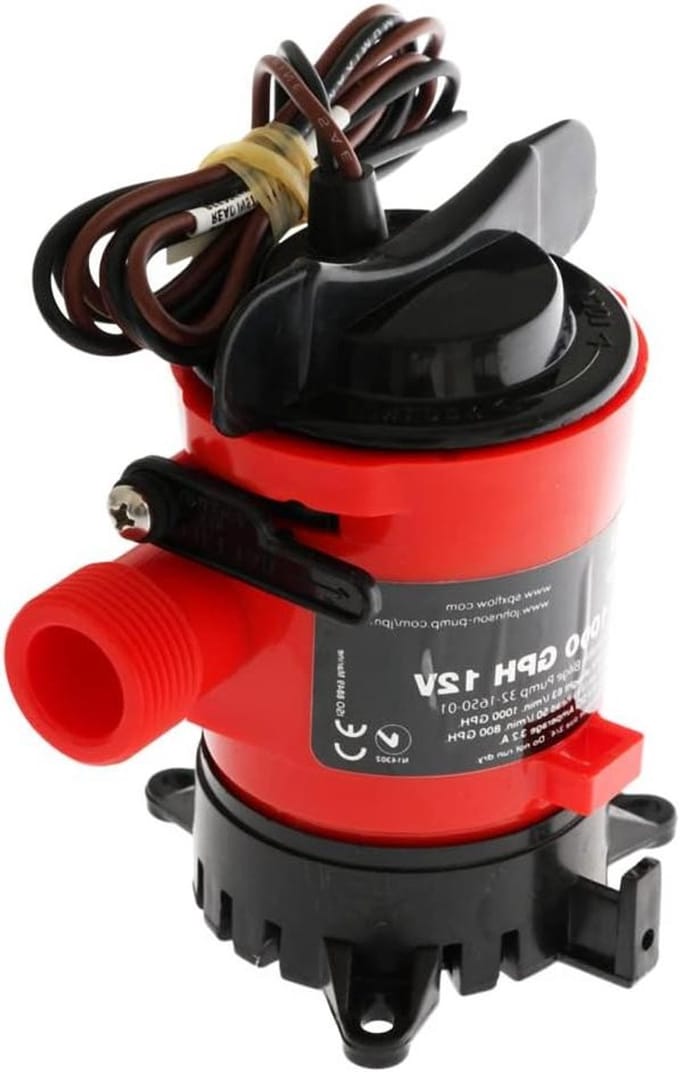 Lenspomp - Bilge pump - Waterafvoer boot - Universele pasvorm - 1000 GPH - Zwart