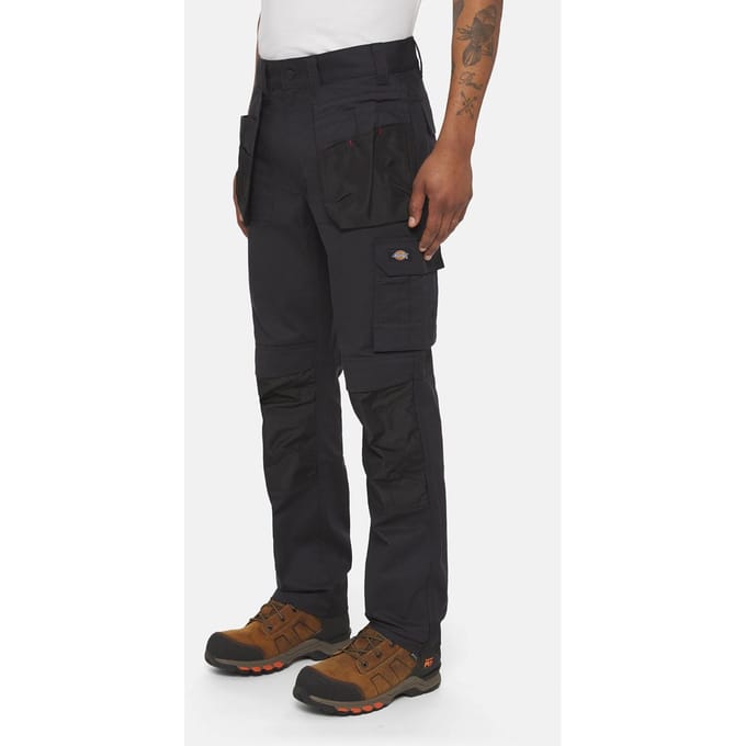 Dickies Multi Pocket Utility Polyester Zwarte Werkbroek voor Mannen
