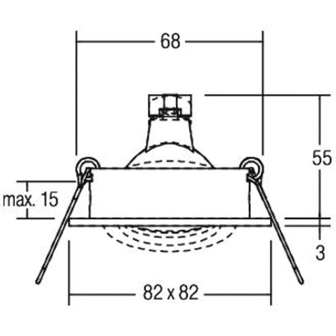 BRUMBERG Tirrel-S inbouwspot hoekig wit glans