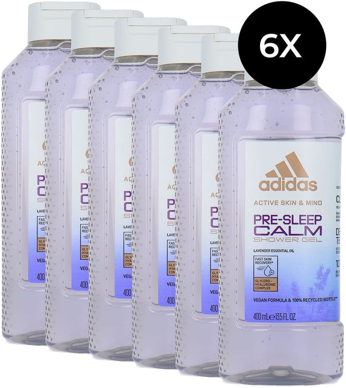 Adidas Pre-Sleep Calm Shower Gel - 6 x 400 ml