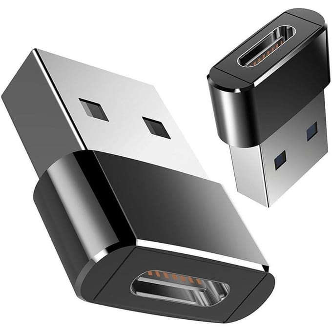 Type C Vrouwelijk naar USB Mannelijk Connector Type C naar USB Adapter zwart