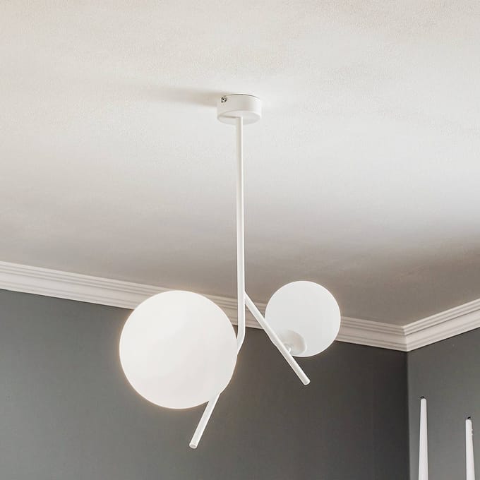 ALDEX Hanglamp Dione, 2-lamps, wit