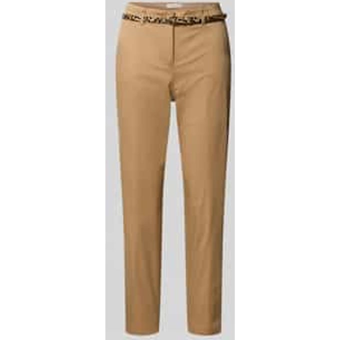 slim fit broek in verkorte pasvorm met riem