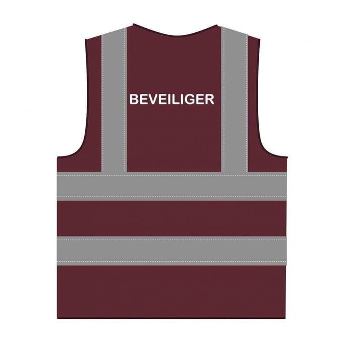 Beveiliger hesje RWS bordeauxrood