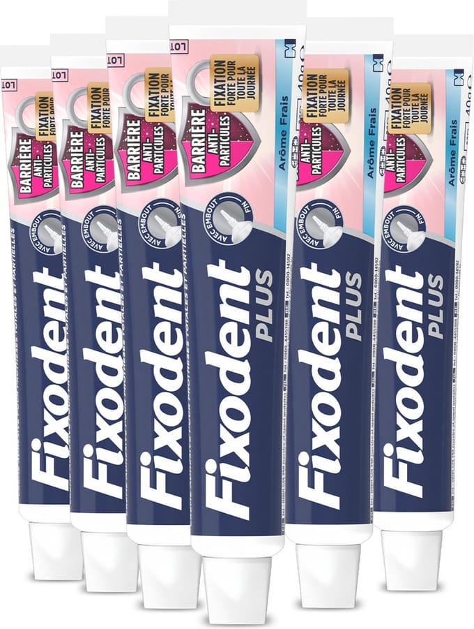 Fixodent Plus Kleefpasta Food Barrier - Fris - 6 x 40 gram