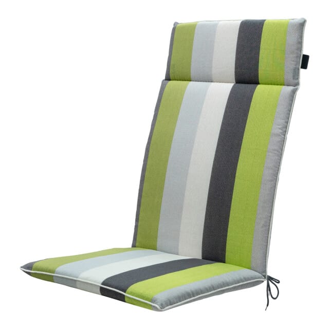 Madison - Tuinstoelkussen Hoge Rug Victoria green - Ca. 120x50 cm - Set van 4