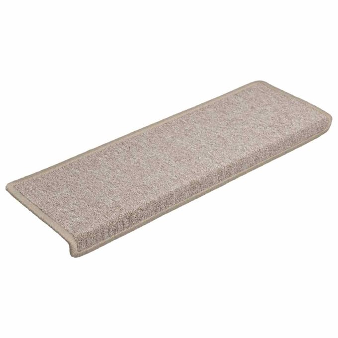 vidaXL - Trapmatten - 30 - st - 65x21x4 - cm - Taupe - Rechthoekige - Rand