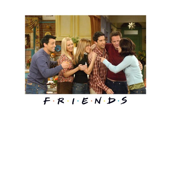 Friends Cast Shot t-shirt - Wit - 5XL
