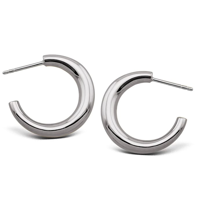 JWLS4U JE028S Oorringen Plain zilver.