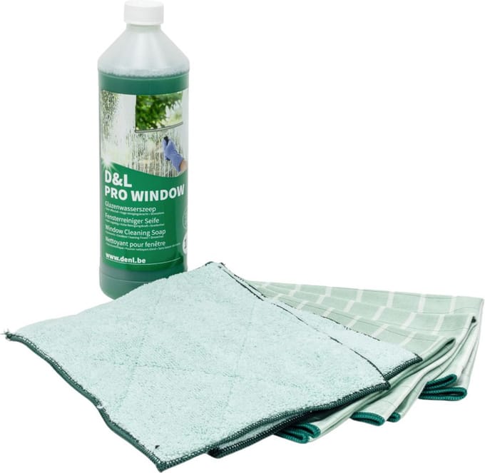 Bamboe Glasdoeken Microvezel Promo Doek Set, Groen