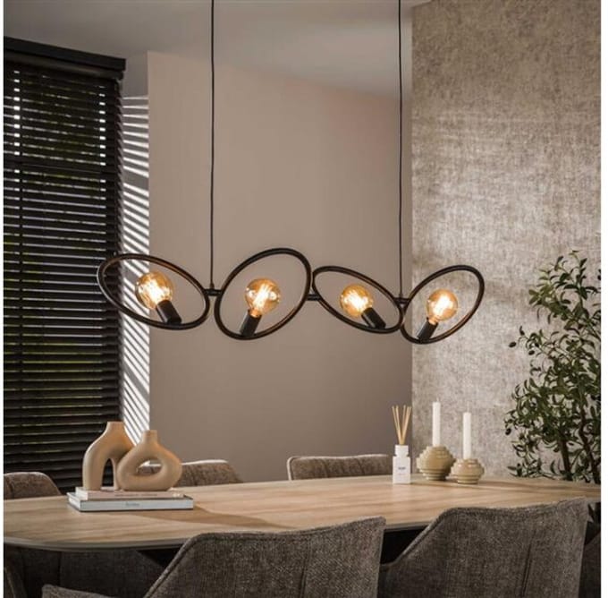 Hanglamp 4L Loop - Artic zwart