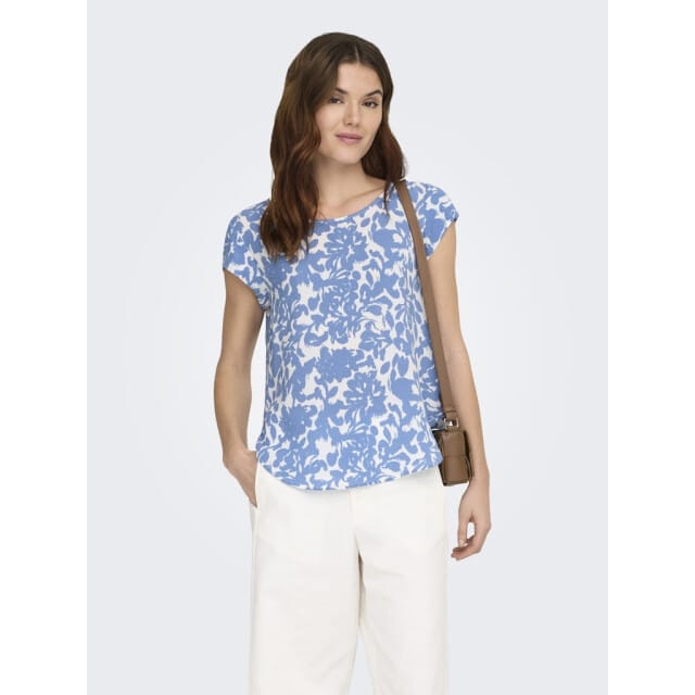 Relaxed fit blouseshirt in crêpe-uitvoering Model 'VIC'