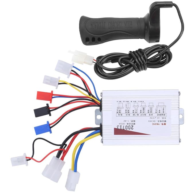 48V 800W Controller Verlengkabel Eén Handvat Set Elektrische Fiets Stuur black