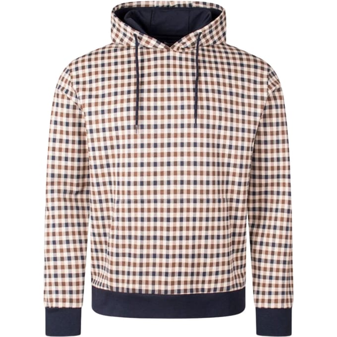 Aquascutum Active Iconic Club Check Beige Hoodie