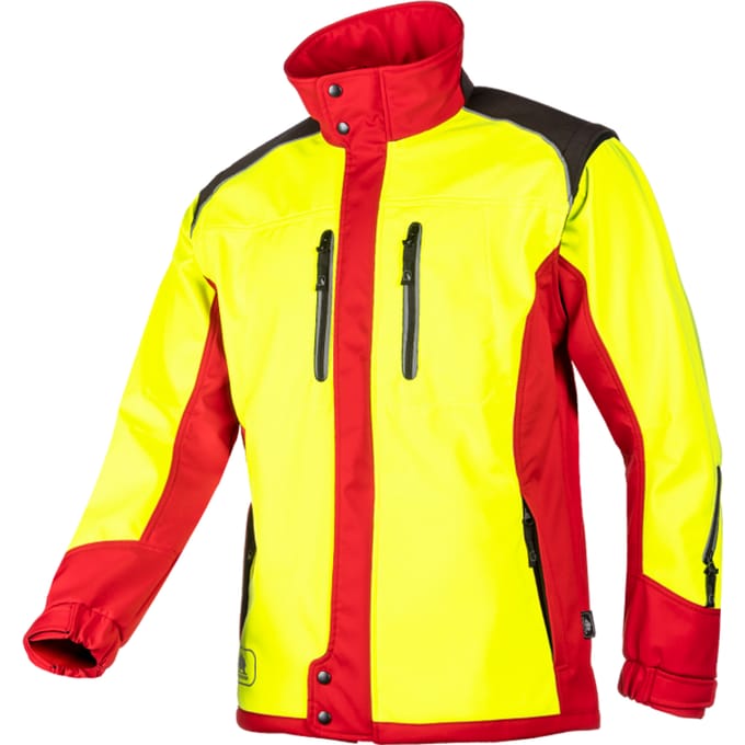 SIP Protection Fuyu Softshelljas - Fluo Geel/Rood - S
