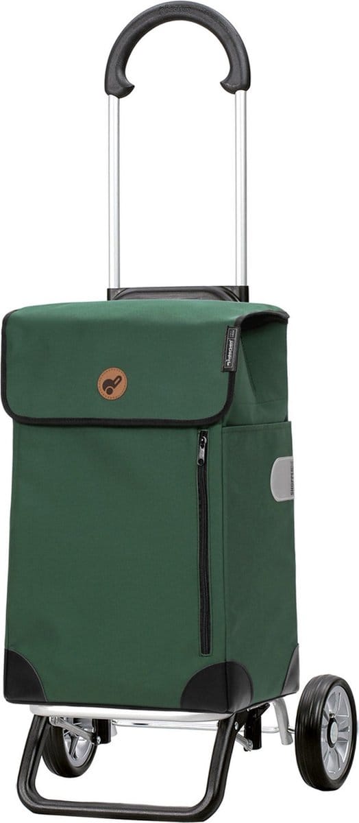 Andersen SHOPPER MANUFAKTUR Boodschappentrolley Scala Shopper Plus Weda 36L Green Donkergroen 103cm