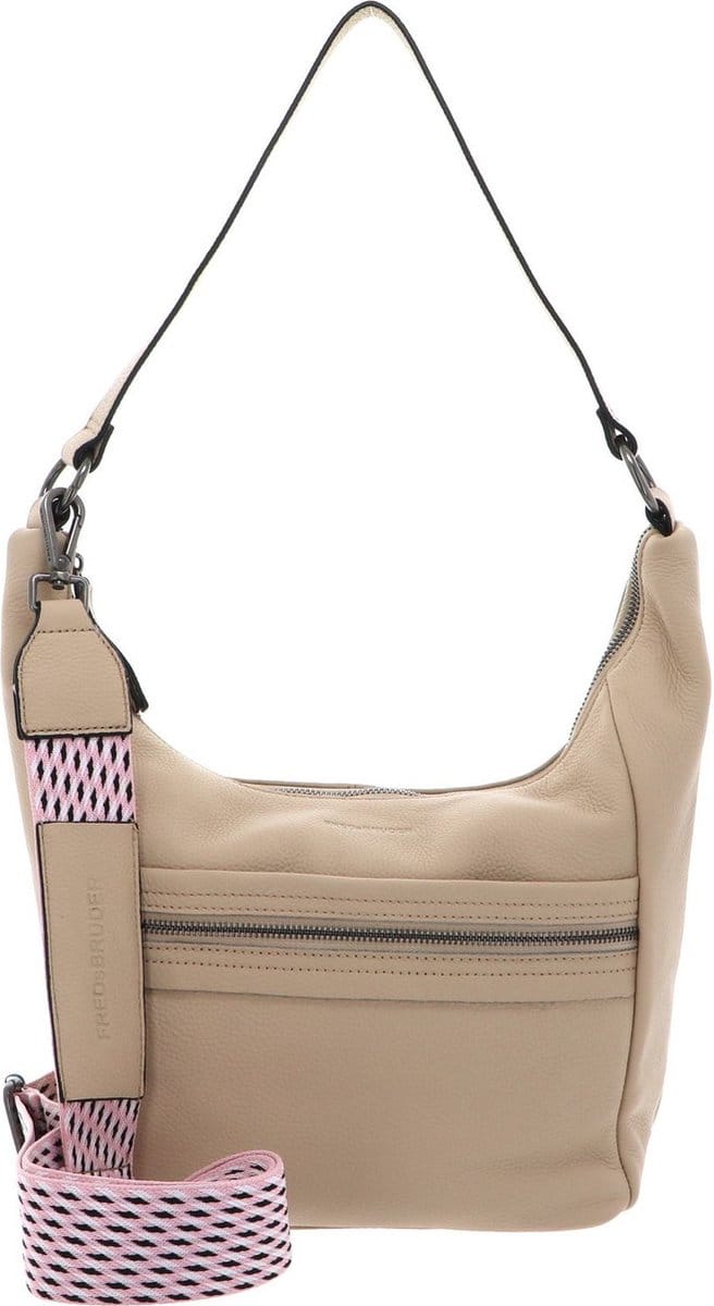 FREDsBRUDER Leren Schoudertas Hendassa Midi Hobo Bag Oat Milk Crème