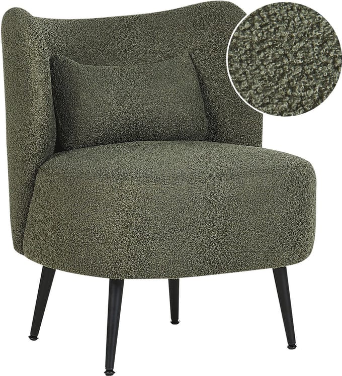 OTSBY - Fauteuil - Donkergroen - Bouclé
