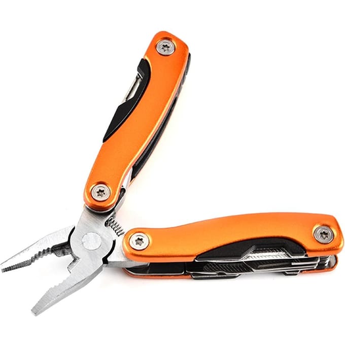 Pince pliante en acier inoxydable, pince fonctionnelle, outils à main, tournevis, Kit d'équipement de Camping, couteau de poche d'extérieur, multi-outils orange