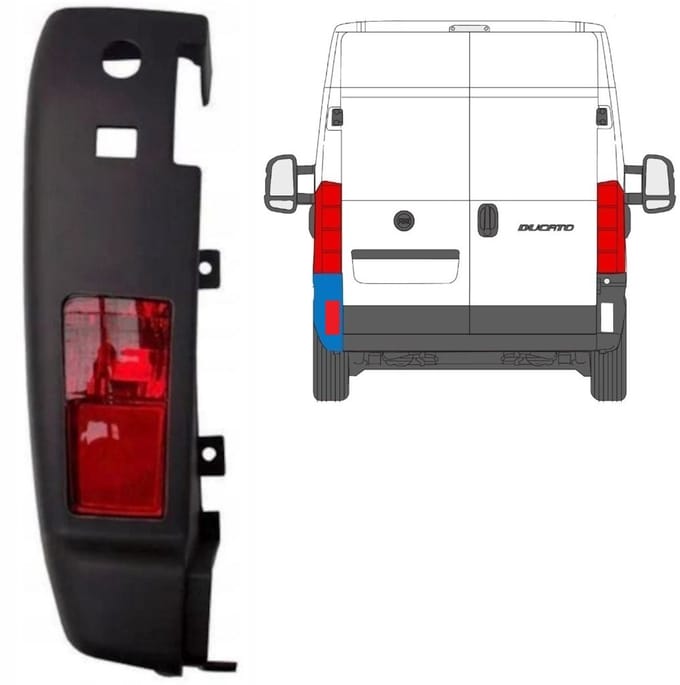 Achterbumper hoek met lamp voor Citroen Jumper 2018- / Links / Set