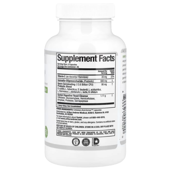 Syntol Amd, Verbeterde Levering van Microflora, 500Mg, 180 Capsules