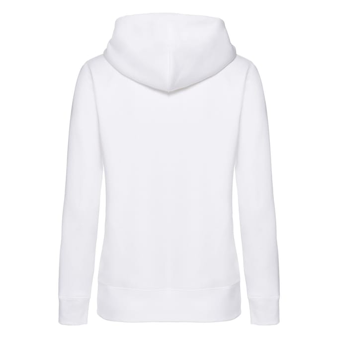 Fruit of the Loom Dames/Dames Premium Sweatjack met kap Lady Fit (Wit)