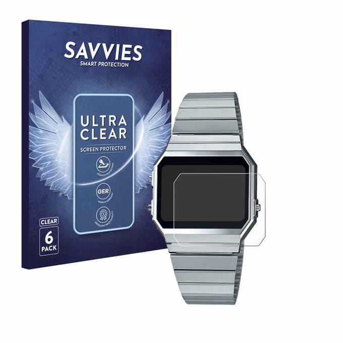 Savvies - Screenprotector voor Casio A700WE - Folie Beschermfolie transparant 6 Stuks
